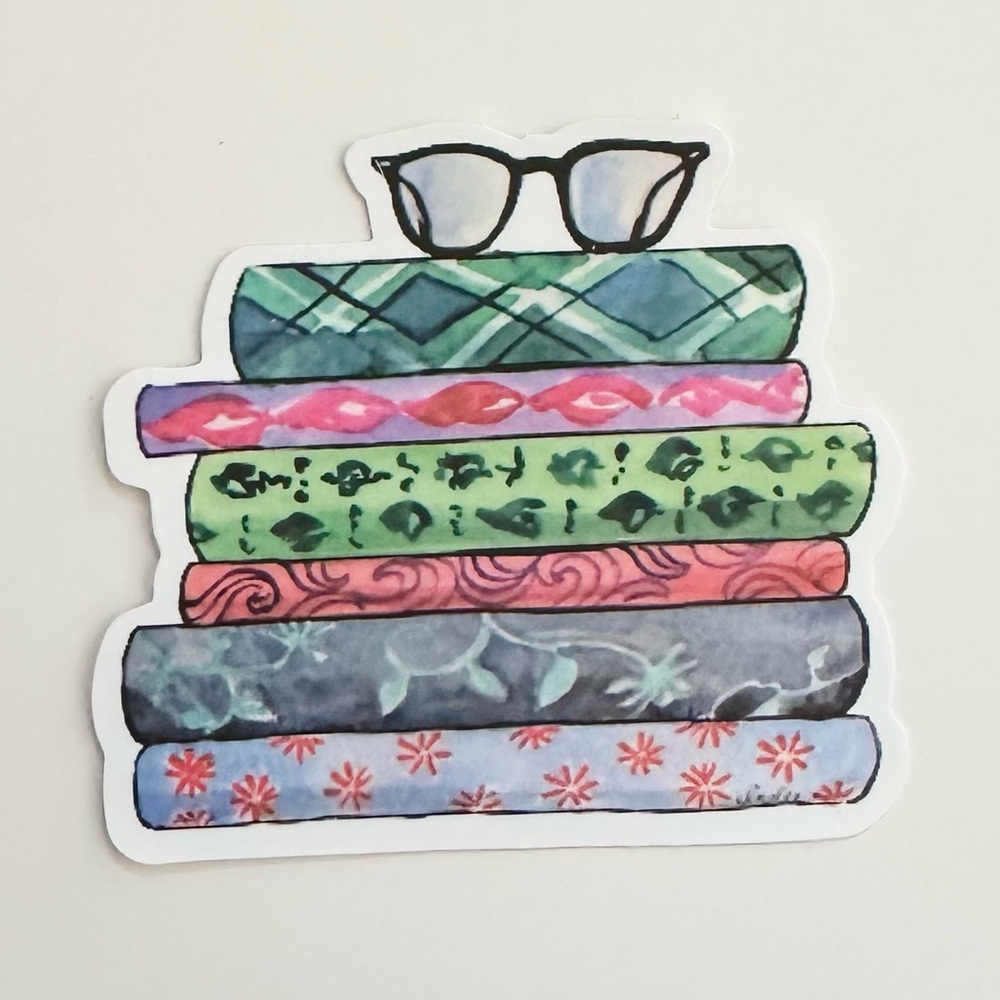 10/$10 Books & Glasses Sticker
